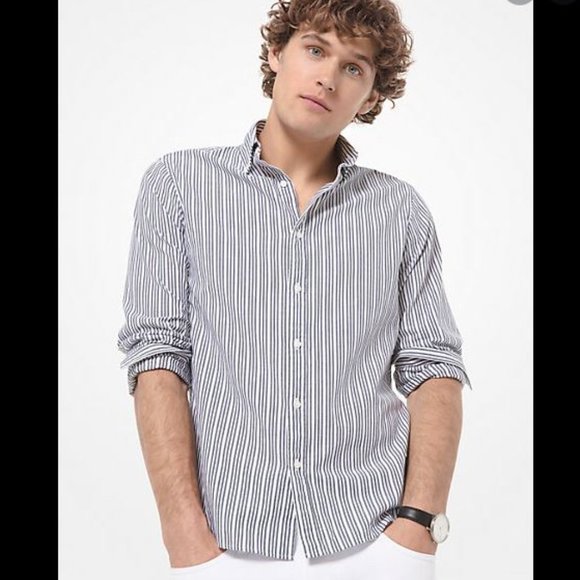 Michael Kors Other - Michael Kors Slim-Fit Striped Cotton Shirt